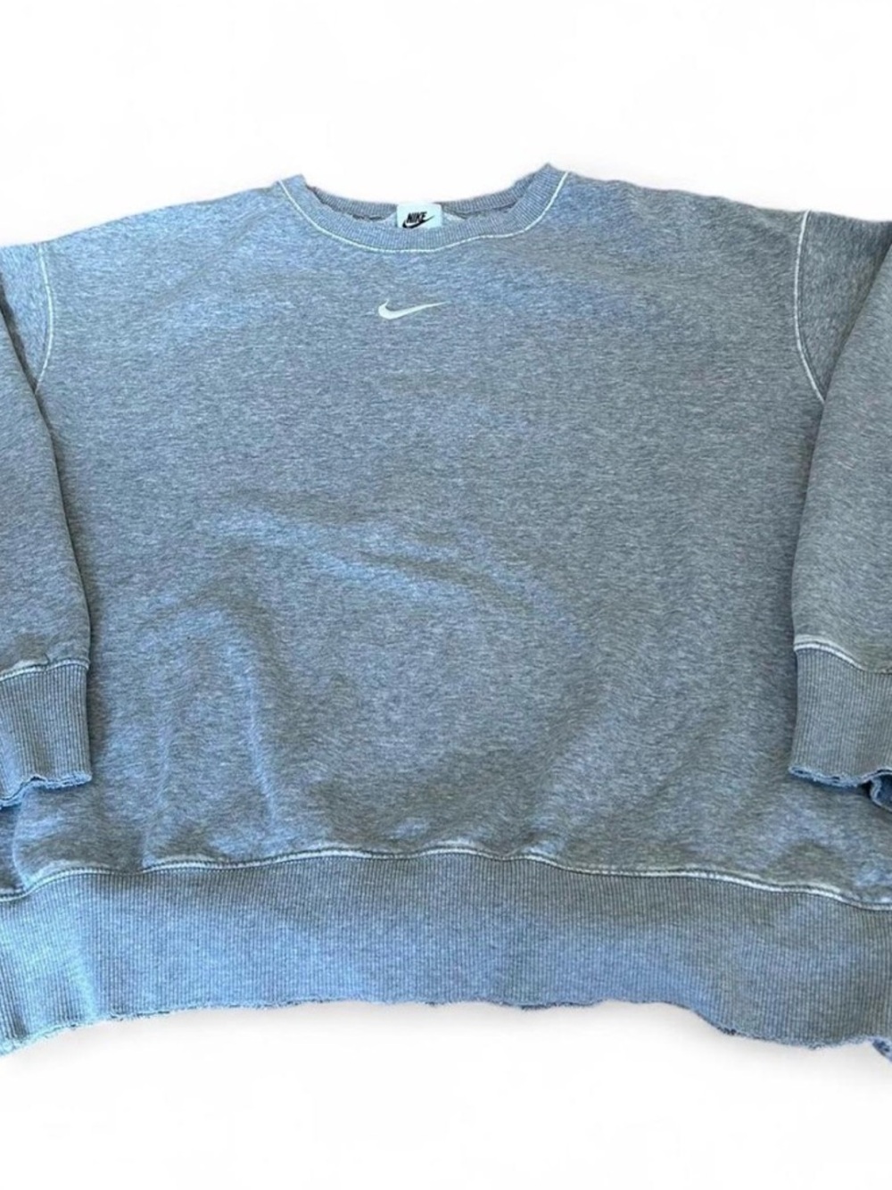 Grey Nike Center Swoosh Sweatshirt